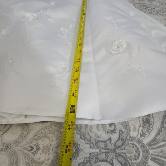 Cinderella embroidered & beaded flower girl party dress white Size 7 wedding - Picture 4 of 10